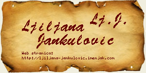 Ljiljana Jankulović vizit kartica